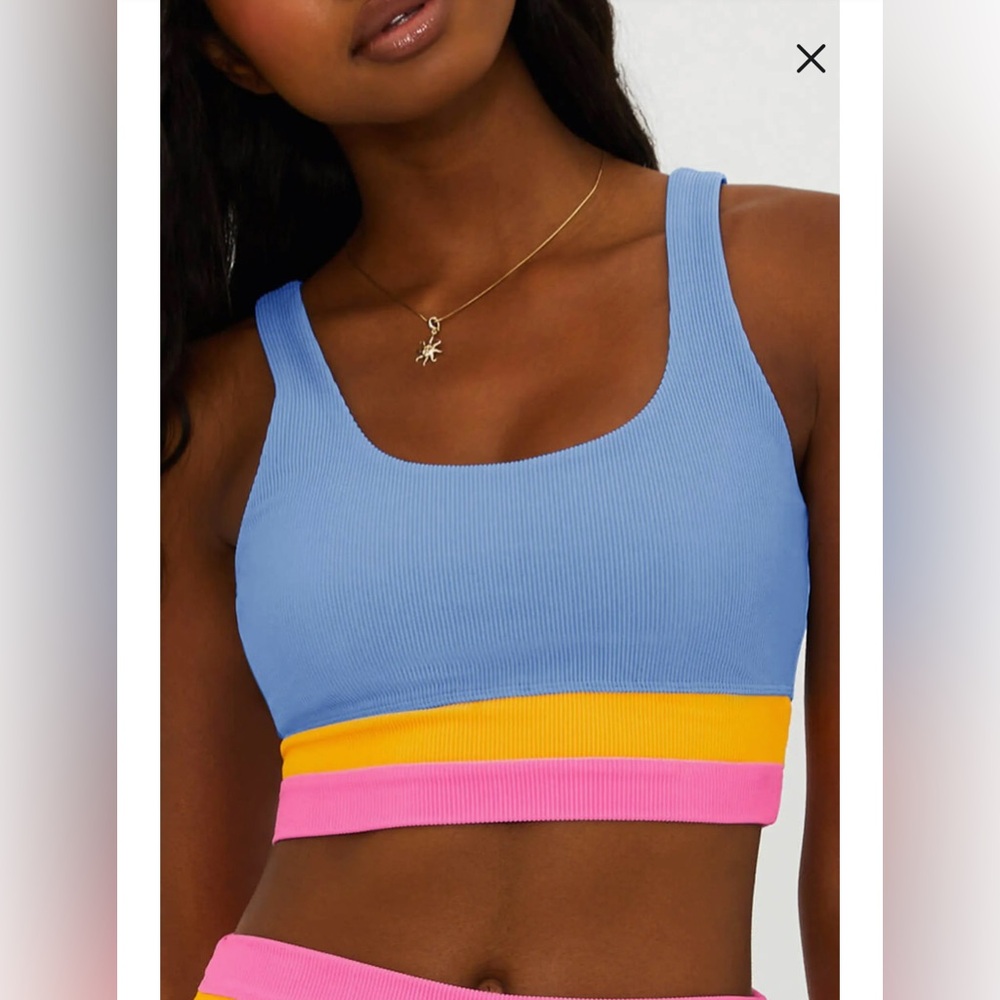 Beach Riot Mackenzine Colorblock Bikini Top